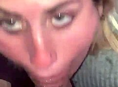 Watch This Blonde Slut Deepthroat For 10 Minutes, She Loves Dick!