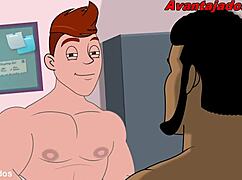 gay cartoon porn with well-endowed hetero guy