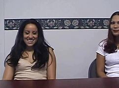 colombian lesbians fuck hard with deepthroat and cum on big asses