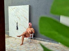 caught my sexy neighbor showering in the backyard after the beach