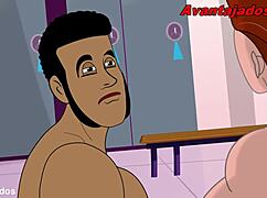 gay cartoon porn with well-endowed hetero guy