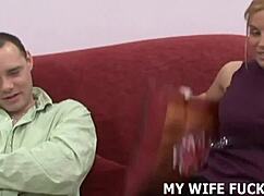 Old Cuckold Watches Wife Get Boned In Femdom BDSM Blowjob Session