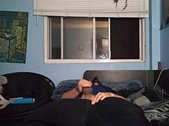 I tease with my chastity cage during masturbation