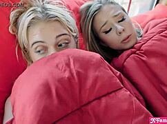 scared teen stepsisters pranked hard. halloween 3some with stepbro!