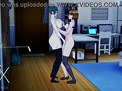 nobara and maki explode in lesbian sex jujutsu hentai yuri!