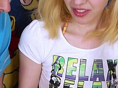 cute blonde teen’s ass drilled hard by older teacher at casting