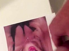 Cum tribute for donna with intense masturbation