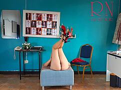 Office Secretary Striptease Routine