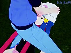 Dawn and Gloria have intense sex in Pokémon hentai