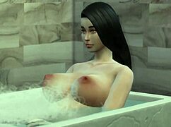 Hermanastro Espía A Su Hermanastra Embarazada En La Ducha - Hermanastros Cachondos Tienen Sexo En La Ducha