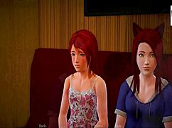 My New Family 90: Brunette With Big Ass In Erotic Game