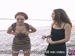 Public upskirt pussy flash with two 19-year-old college freaks, wanna see more?