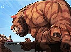 Pig Princess Enjoys Intense Beach Threesome Fun