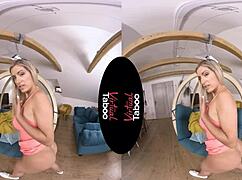 Blonde's Intense Shaved Pussy Orgasm