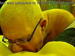 cunnilingus session with husband buried between wife's spreading legs