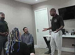 cuckold fun at clubcuck with a cuckchair delivery and bbc gangbang action! 💥