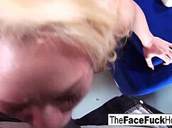 Cute Blonde Face Wrecked by Two Cocks