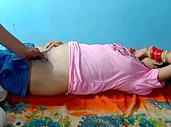 pregnant bride enjoys gentle wedding fingering