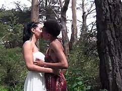 Hey, wanna see hot girls scissoring deep in the woods?