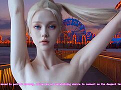 21yo blonde doll girl visits new york in hyper-realistic hentai joi video