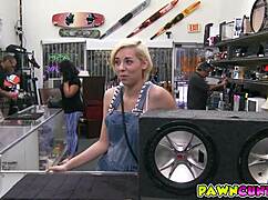 blonde with small 18+ tits loves big cock