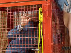 Watch My Shaved Wife in Kinky Leather Play