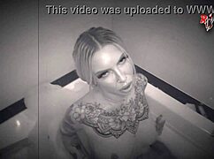 soft cassidy luxe teases wet pussy by pool with tattoos