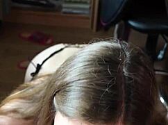 just gazing into your eyes while sucking your dick and balls till you burst