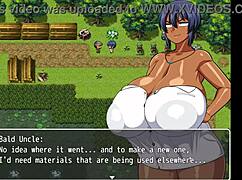 Tanned Natsuki in Hentai Game Ep 3 Takes Naked Bath. Feels Amazing After Perverted Villager Chats.
