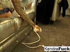 young spinner kendra pleasures herself with two toys, wanna watch?