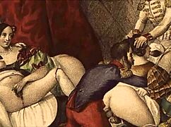 Vintage Erotic Illustration of Cartoon Anime Hentai