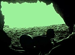 Hidden couple gets naughty inside beach cave today
