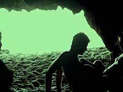 Hidden couple gets naughty inside beach cave today
