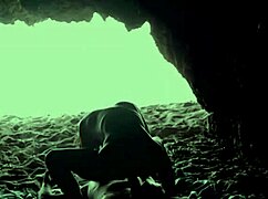 Hidden couple gets naughty inside beach cave today