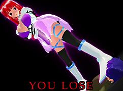 In this scene, the girl hero battles the monster lord