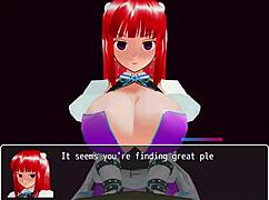 In this scene, the girl hero battles the monster lord