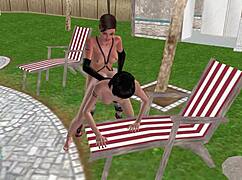 Oh, This Animated 3D Lesbian Sex Has Cute Girls Fucking from Behind!