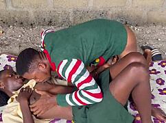 Caught sexy teen masturbating outside