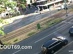 Intense blowjob from german redhead slut at pickup meetup