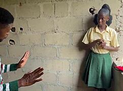 Caught sexy teen masturbating outside