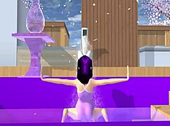 Point of View Cartoon Fox Girl Dances Seductively on Your Lap in Sakura School Simulator