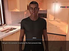 alex shakes hard dick watching landlady’s nude yoga poses in 3d cartoon