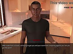 alex shakes hard dick watching landlady’s nude yoga poses in 3d cartoon