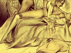 Vintage erotic illustration from retro cartoon styles