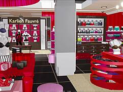 Ripples 36 in the 3d cartoon game with clothes ripped