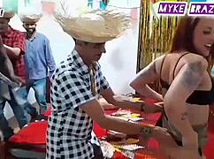 Fernanda Chocolate And Nicole Romanoff In Anal Orgy