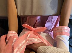 Horny Man Interrupts Silicone Sex Doll Reading Session