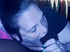 brunette gives monster gumjob to big black cock for fetish cumshot