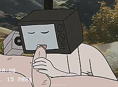 Watch the TV Woman and Cameraman in Wild Sex Animation!