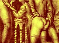 What Makes This Vintage Erotic Illustration So Captivating to Viewers?